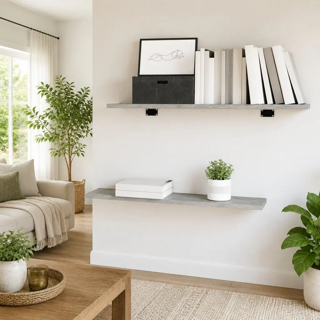 Bookshelf Boards Engineered Wood Grey 4 Piece Set
