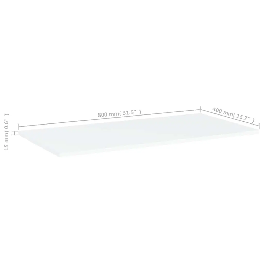 Floating Shelf Boards Engineered Wood 80 x 40 x 1.5 cm White 4 Piece