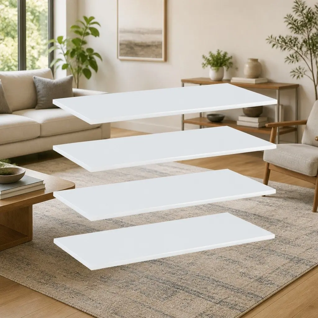 Floating Shelves 4 Pack Gloss White