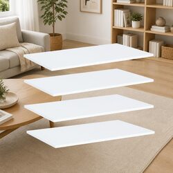 Quality Floating Shelf Boards - 4 Pieces in White