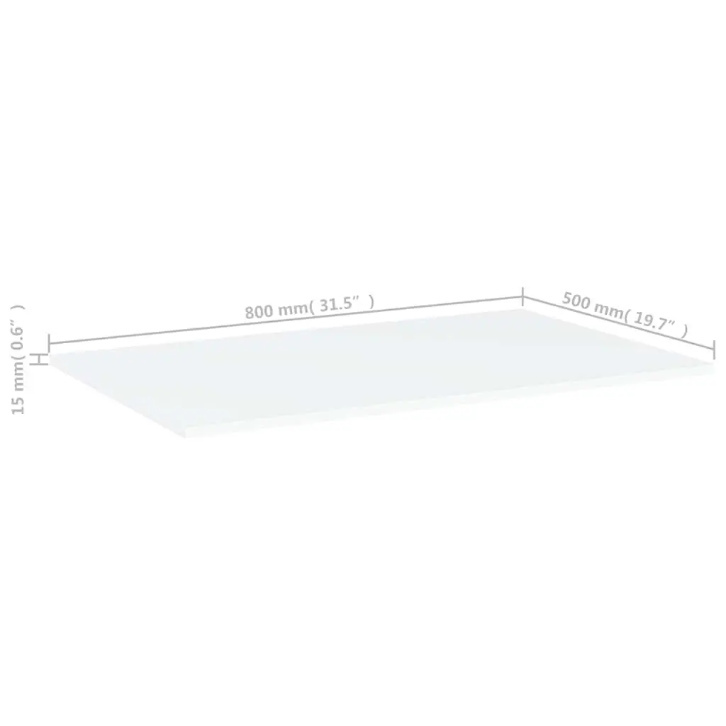 Floating Bookshelf Boards 4 Pieces White Storage Shelves Wall Mounted Display