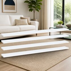 Premium White Floating Shelf Boards Set of 4
