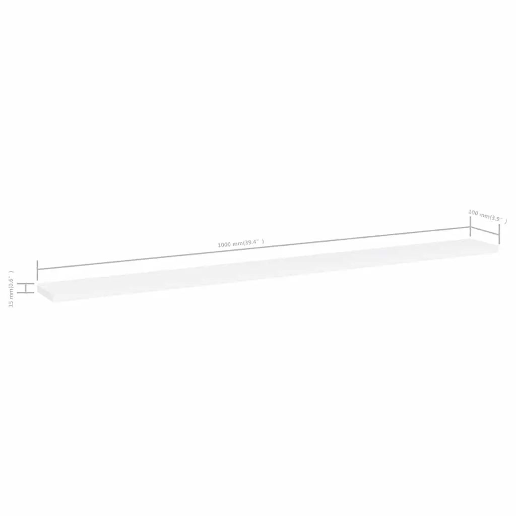 White Floating Shelf Boards Set of 4
