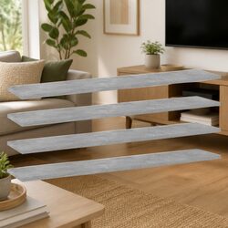 Grey Engineered Wood Floating Shelf Boards – 4 pcs