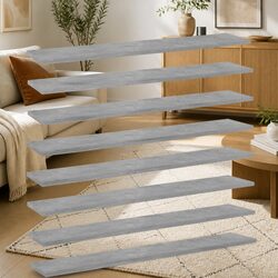 Quality Engineered Grey Floating Shelf Boards – 8 Pack
