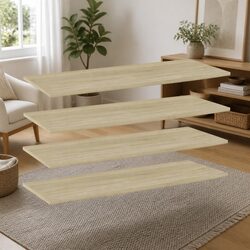 Engineered Wood Floating Shelves 4 Pack in Brown