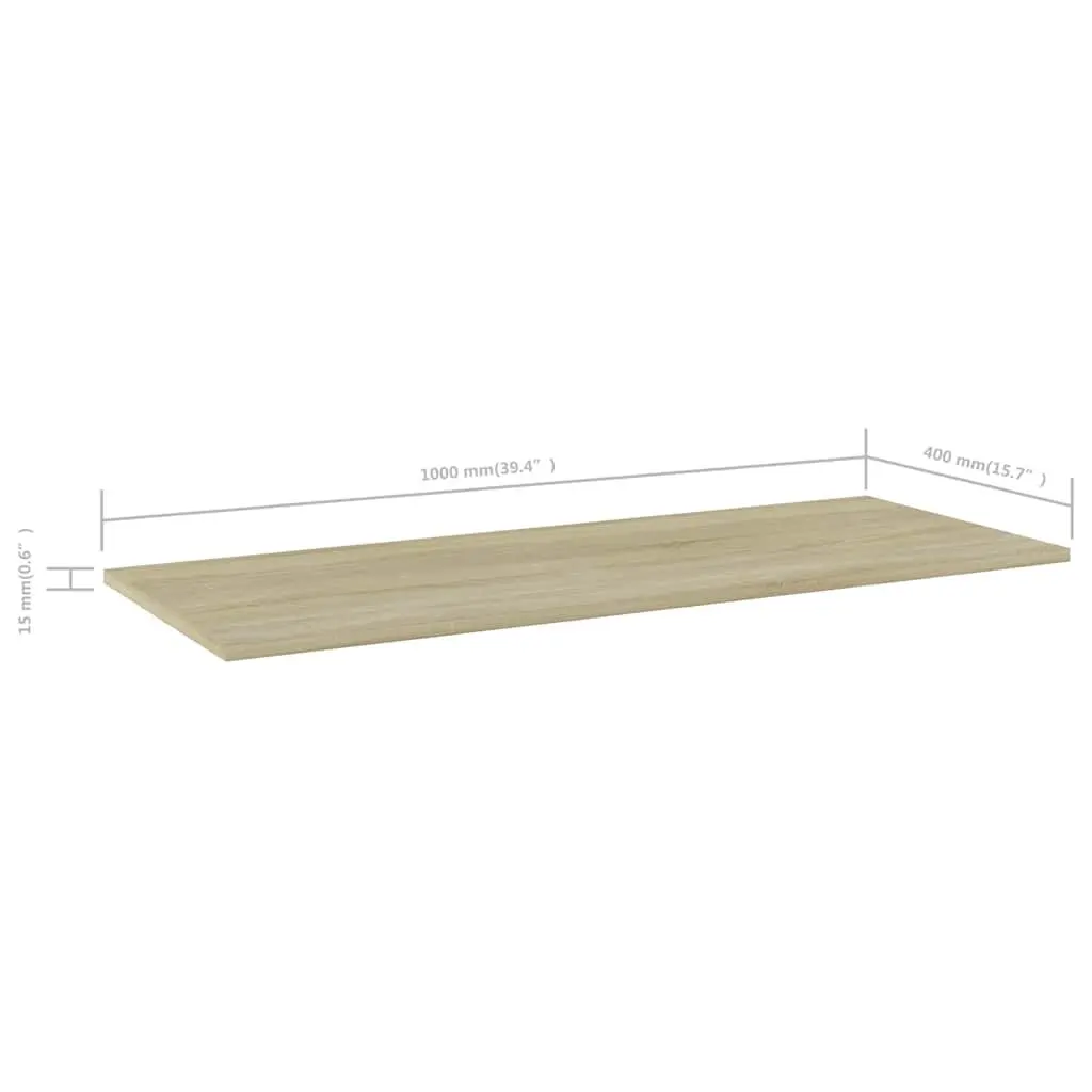 Engineered Wood Floating Shelves 4 Pack in Brown