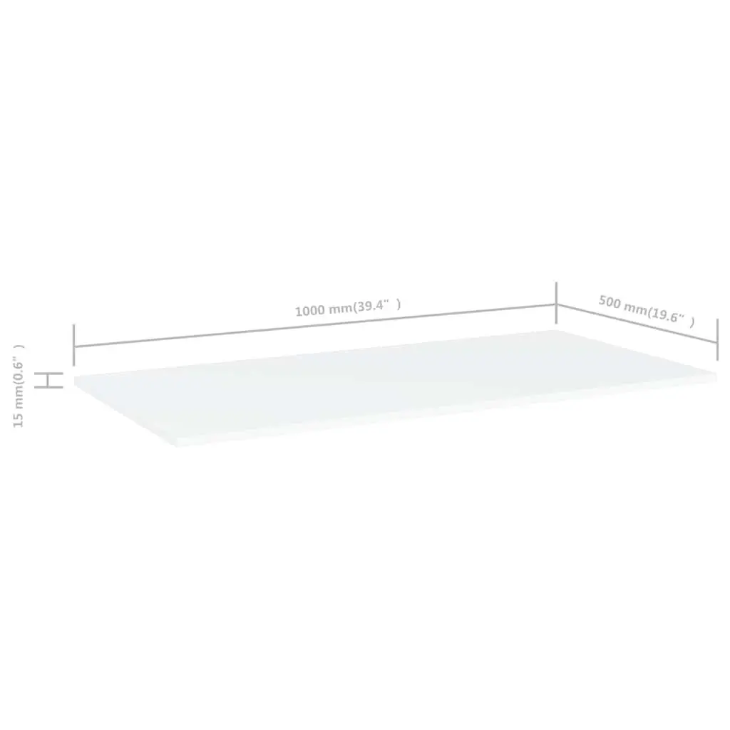 White Floating Bookshelf Boards Set of 4