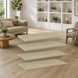 Brown Engineered Wood Floating Shelf Boards - Set of 4