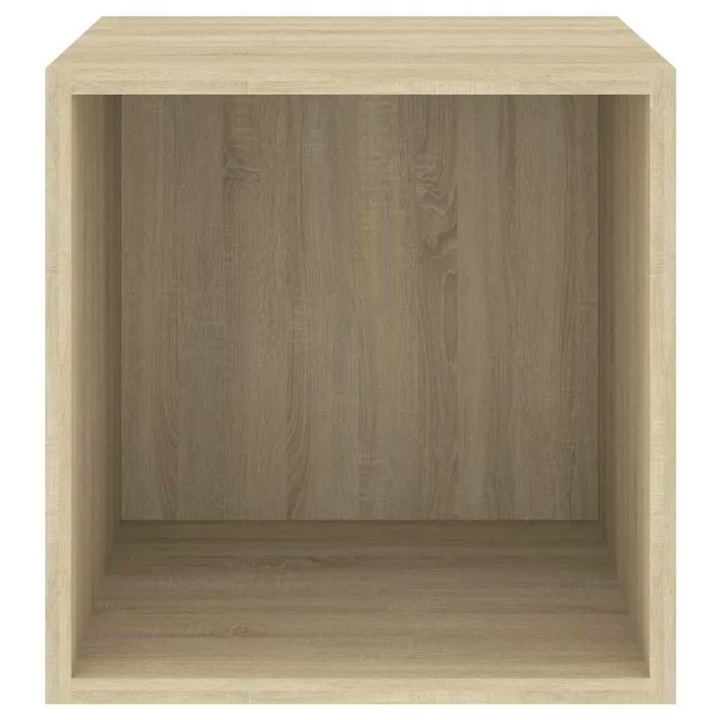 Brown Floating Wall Cabinets, Set of 2