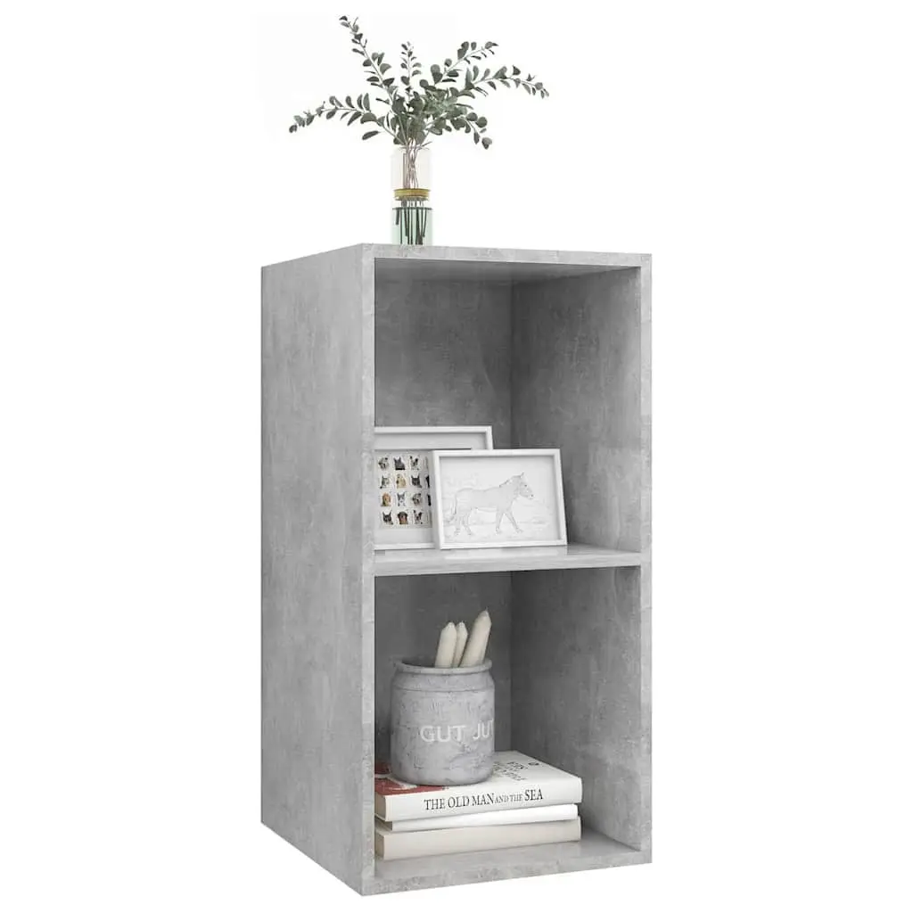Wall-Mounted TV Cabinet in Grey Concrete