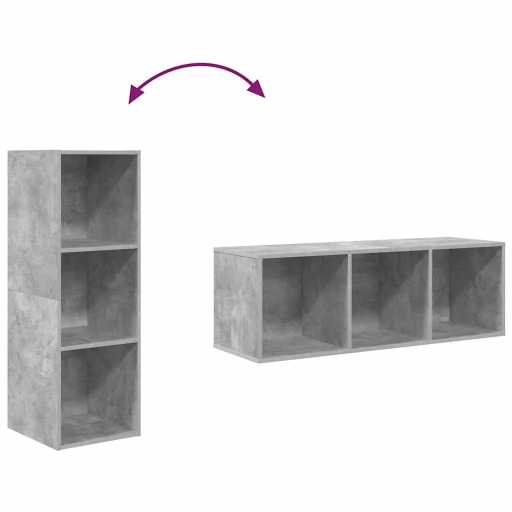 Wall-mounted TV Cabinet Engineered Wood 37x37x107cm Grey