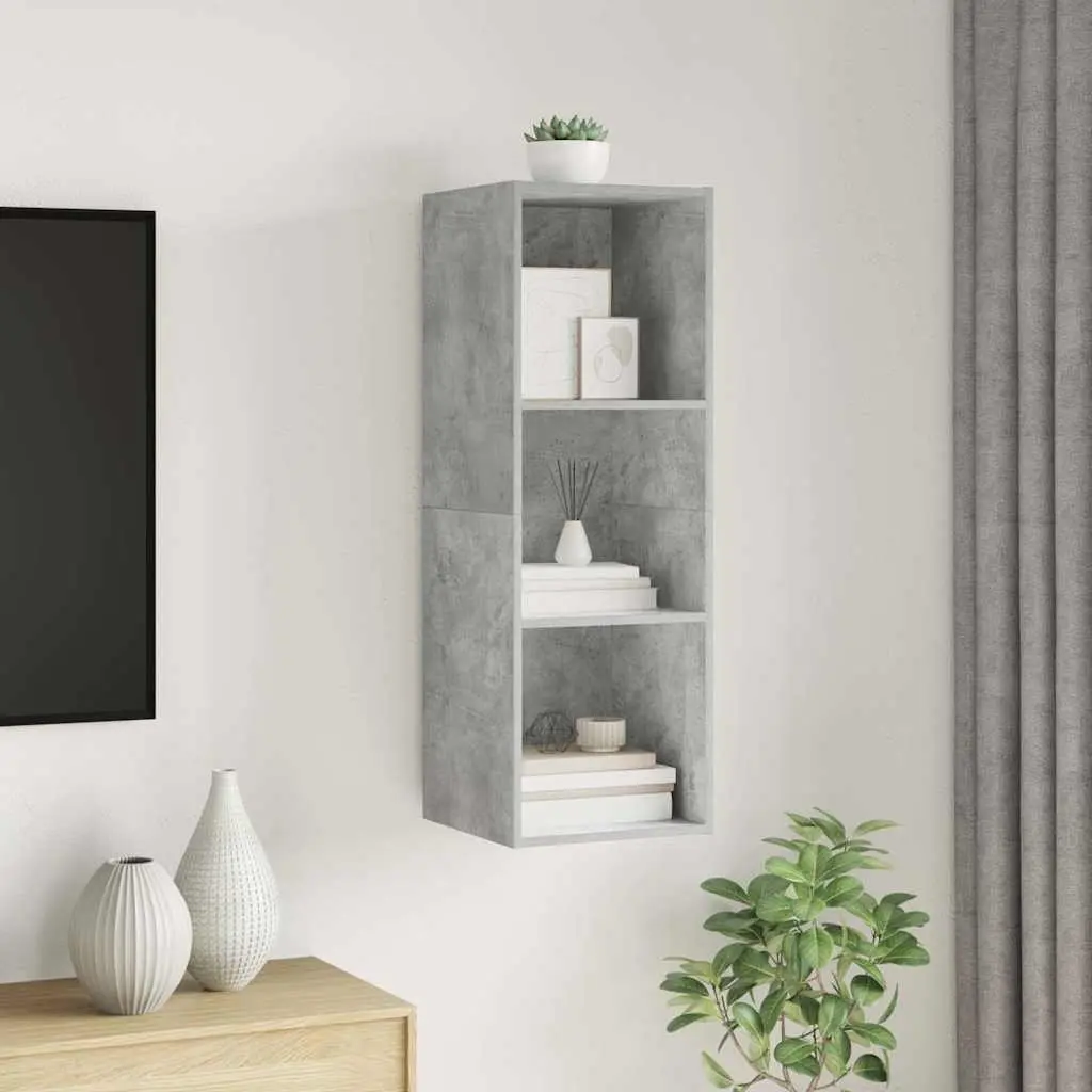 Wall-mounted TV Cabinet Engineered Wood 37x37x107cm Grey
