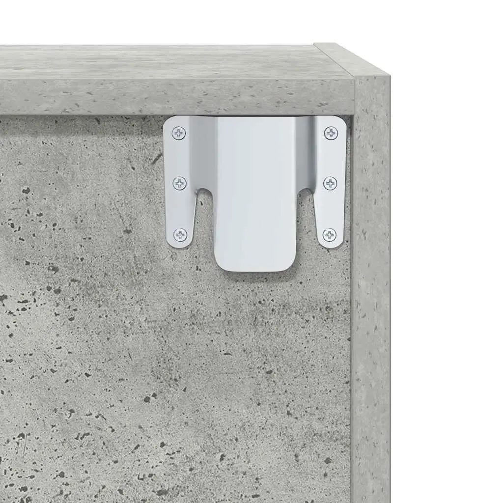 Wall-mounted TV Cabinet Engineered Wood 37x37x107cm Grey