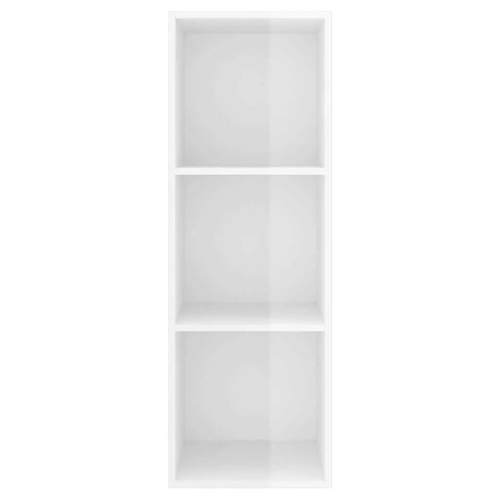 High Gloss White Wall-Mounted TV Cabinet with Storage