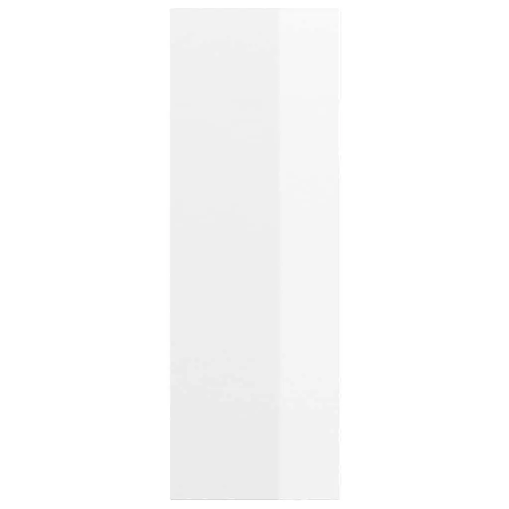 High Gloss White Wall-Mounted TV Cabinet with Storage
