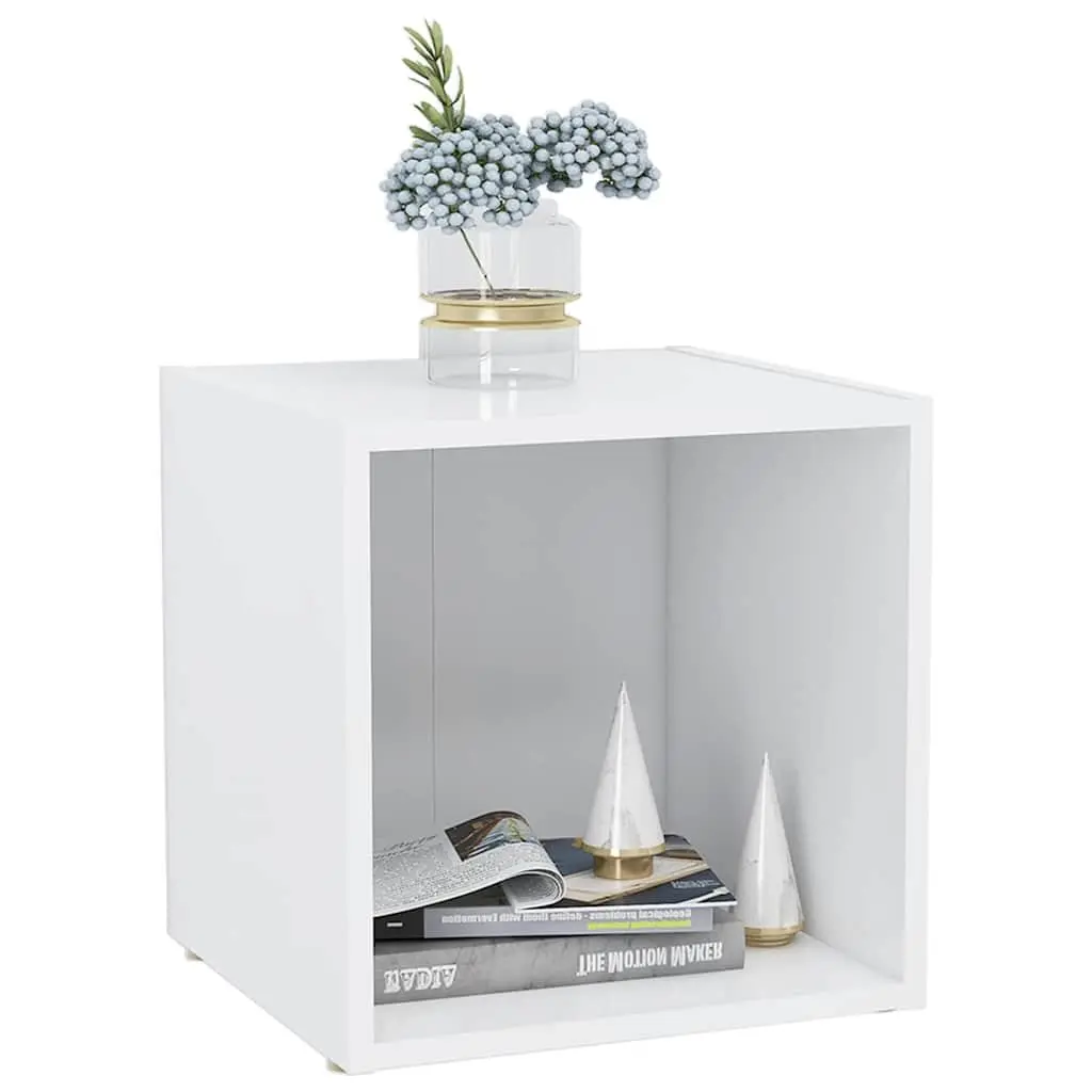 TV Cabinet Engineered Wood 37x35x37 cm White 2 Piece