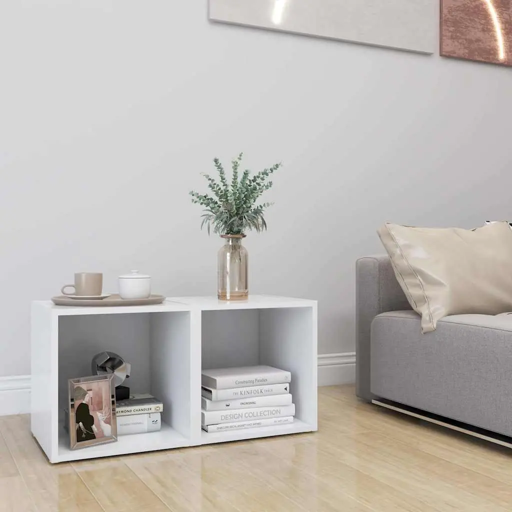 TV Cabinet Engineered Wood 37x35x37 cm White 2 Piece