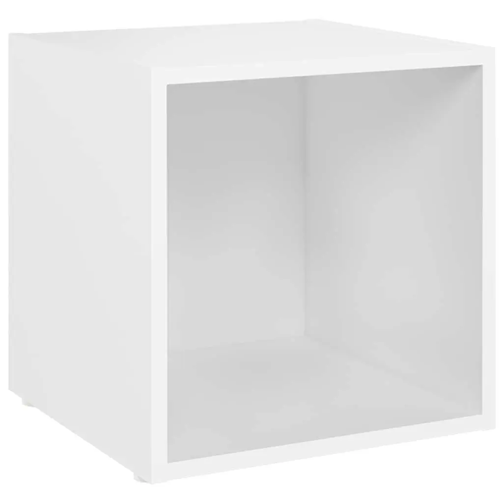 TV Cabinet Engineered Wood 37x35x37 cm White 2 Piece