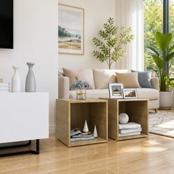Durable TV Cabinets Set in Sonoma Oak - 2 Pieces