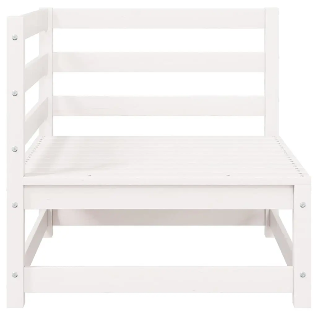 Outdoor Modular Corner Sofa in White Solid Pinewood