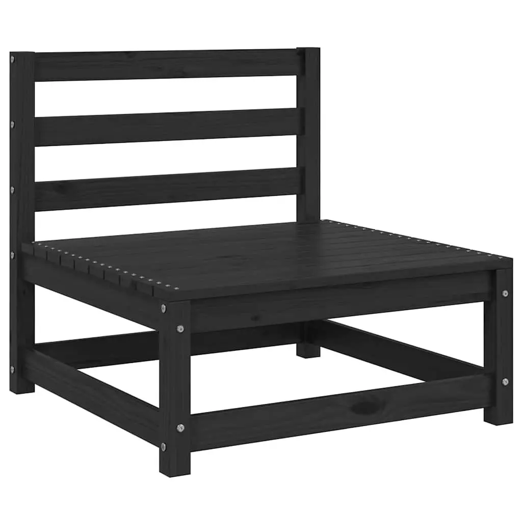 Black Modular Lounge Sofa Sectional for Outdoor Spaces