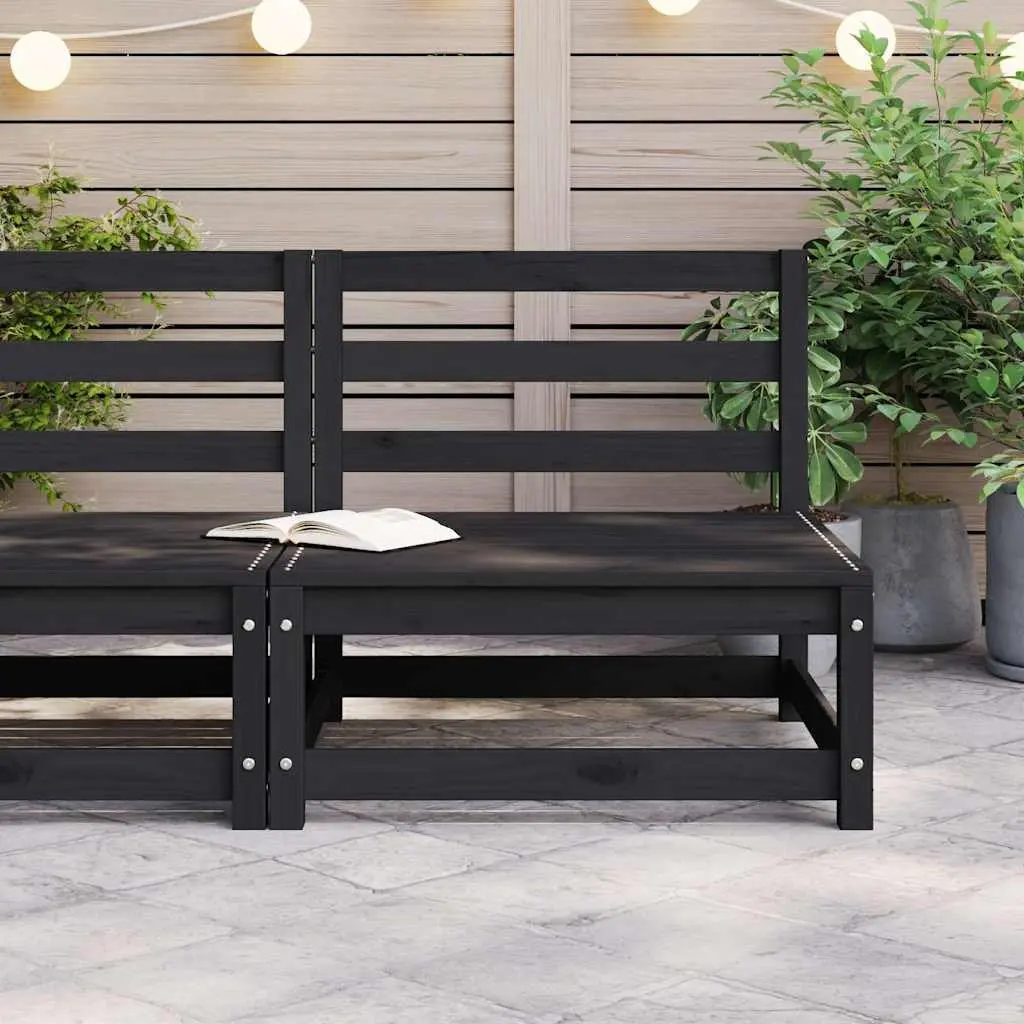 Black Modular Lounge Sofa Sectional for Outdoor Spaces