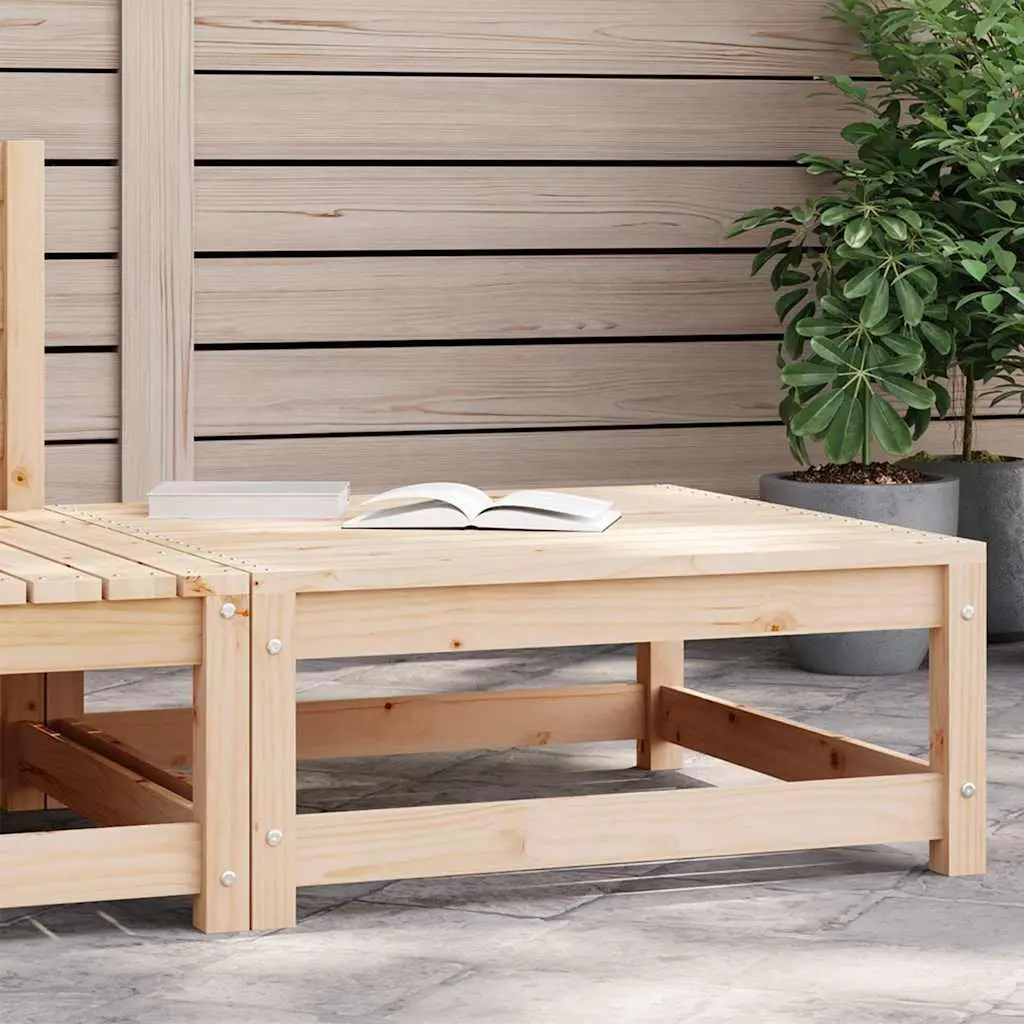 Brown Wooden Modular Garden Footstool