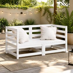 White Modular Outdoor Corner Sofa Set for Garden or Patio