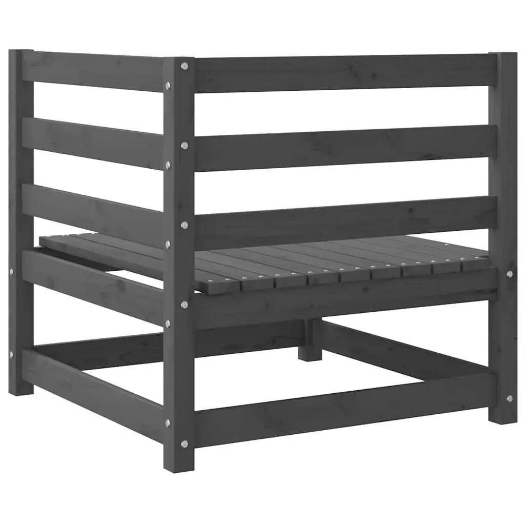 Grey Pinewood Modular Outdoor Corner Sofa Set