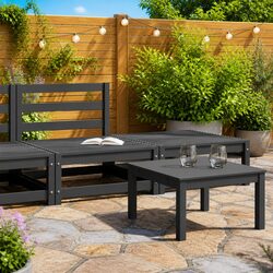 2 Piece Grey Modular Outdoor Sectional Sofa Set