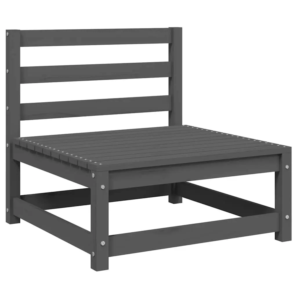 2 Piece Grey Modular Outdoor Sectional Sofa Set