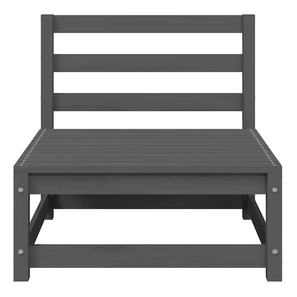 2 Piece Grey Modular Outdoor Sectional Sofa Set