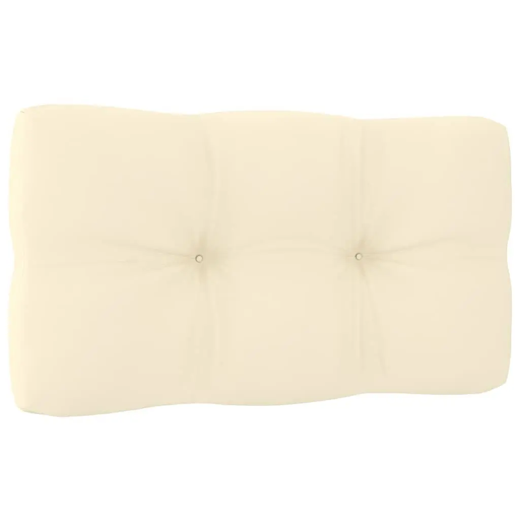 Garden Corner Sofa Solid Pinewood Brown with Cream Cushions Outdoor Sectional