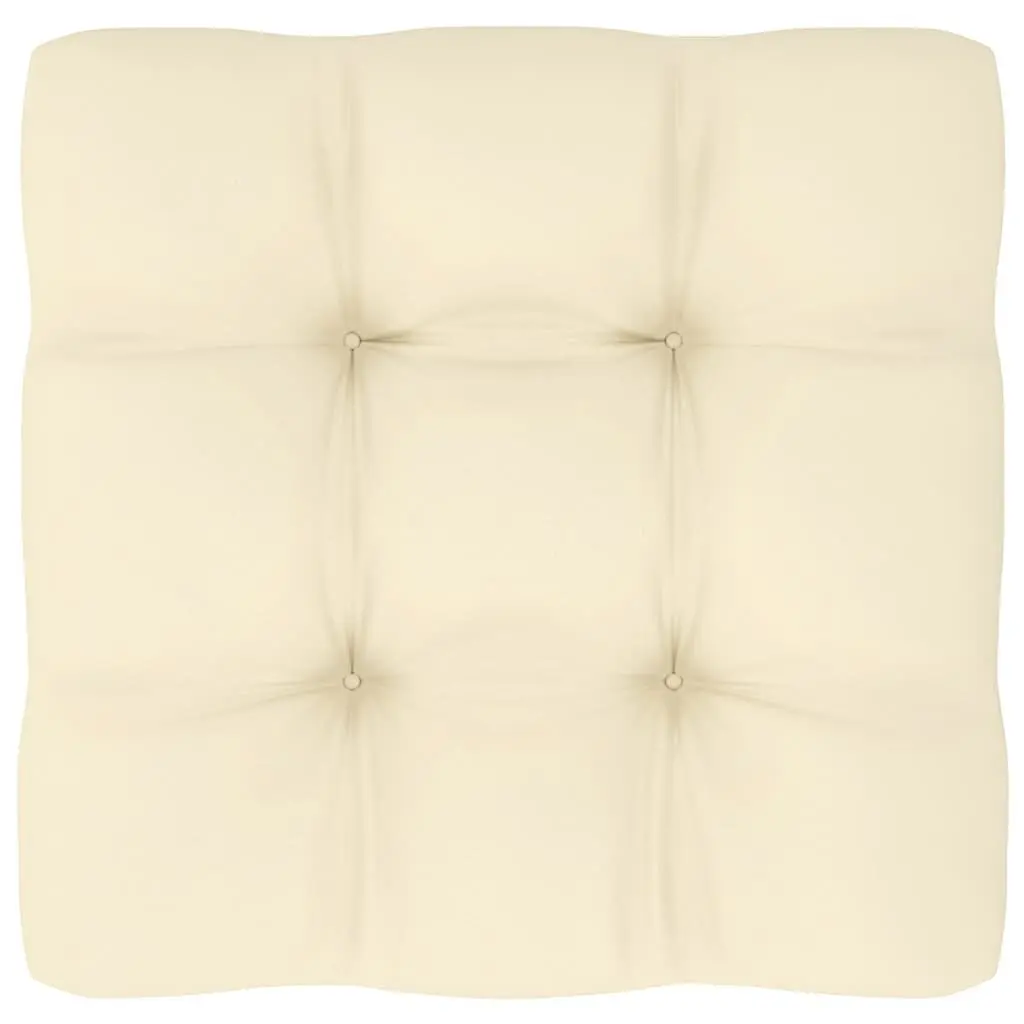 Garden Corner Sofa Solid Pinewood Brown with Cream Cushions Outdoor Sectional