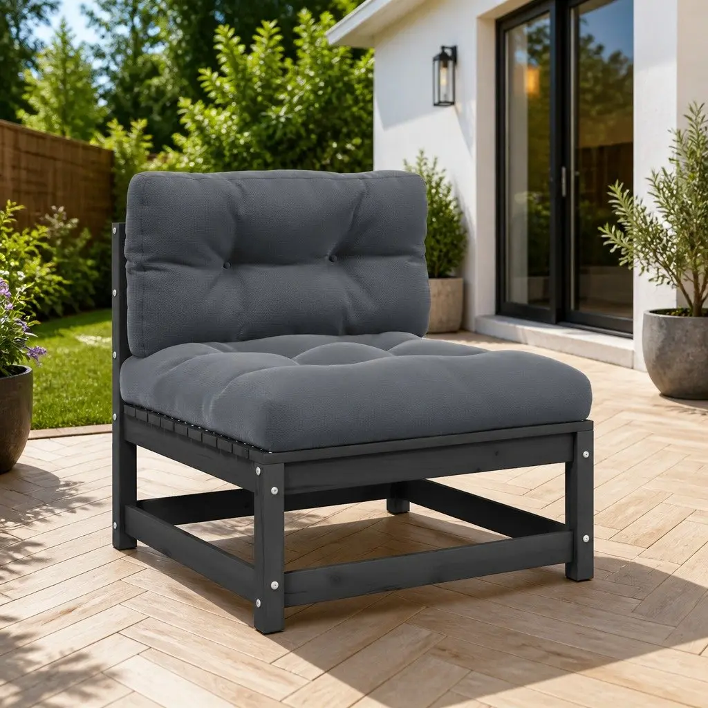 Grey Modular Outdoor Middle Sofa Unit