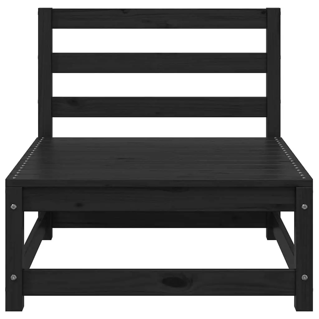 Outdoor Garden Sectional Sofa Set in Black