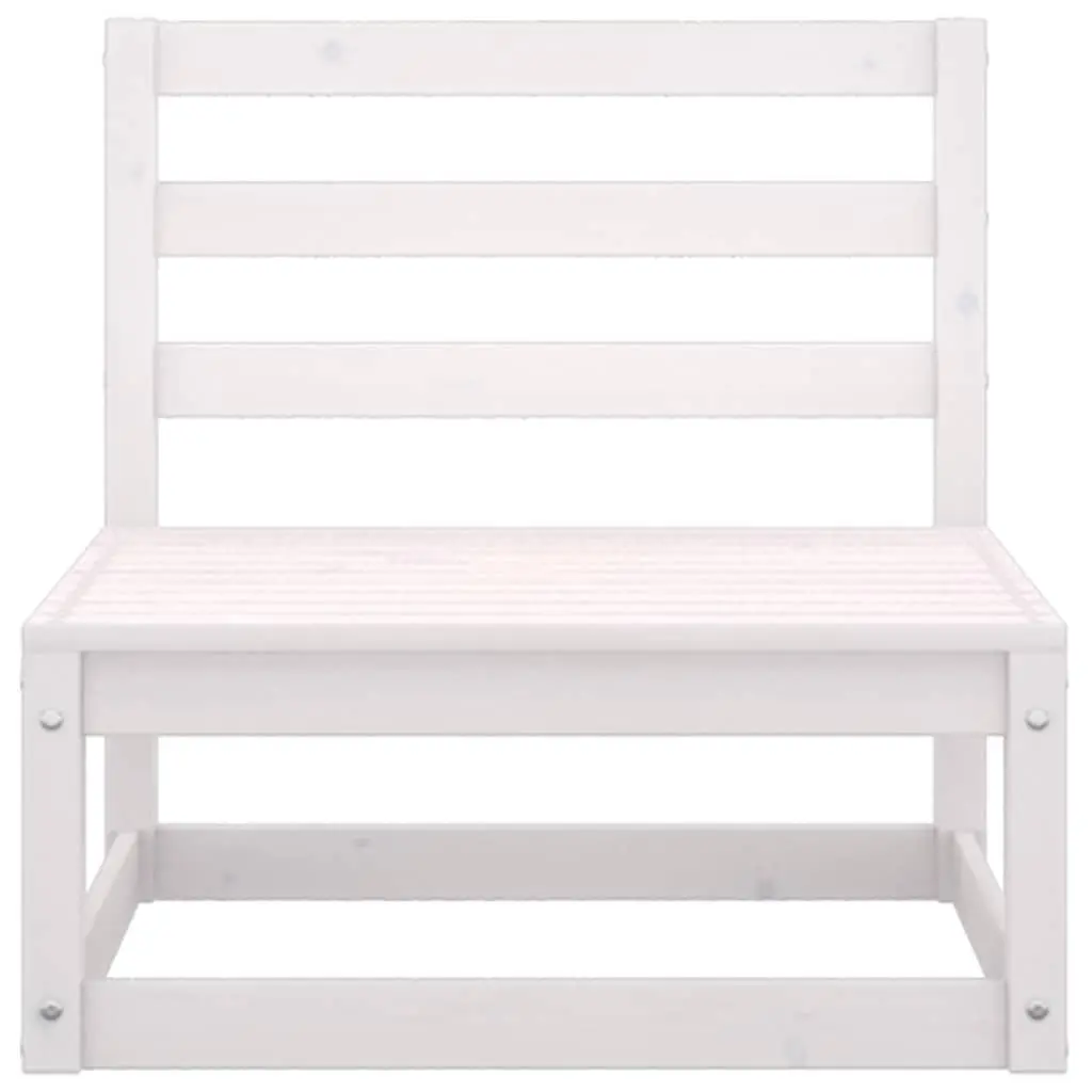 2 Piece Outdoor Sectional Sofa Set in White