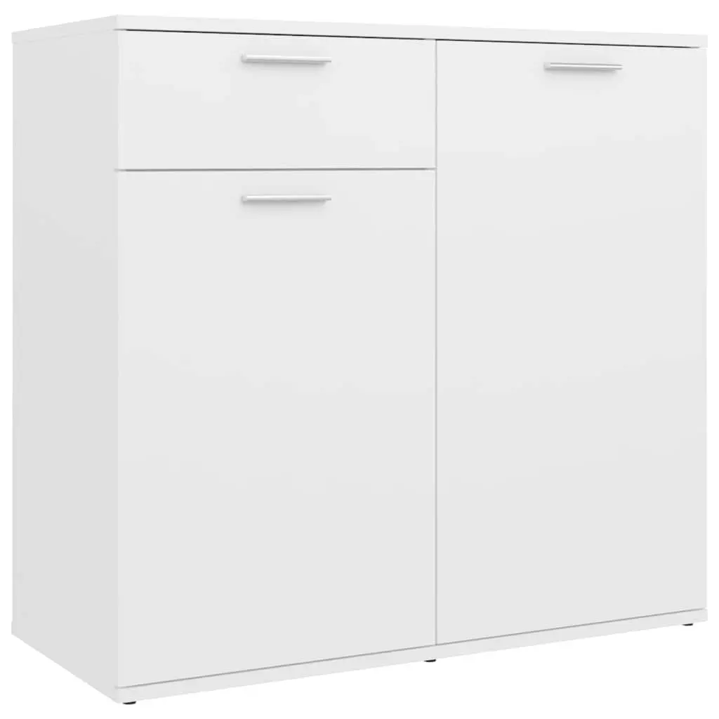 White Sideboard Storage Cabinet 80x36x75cm