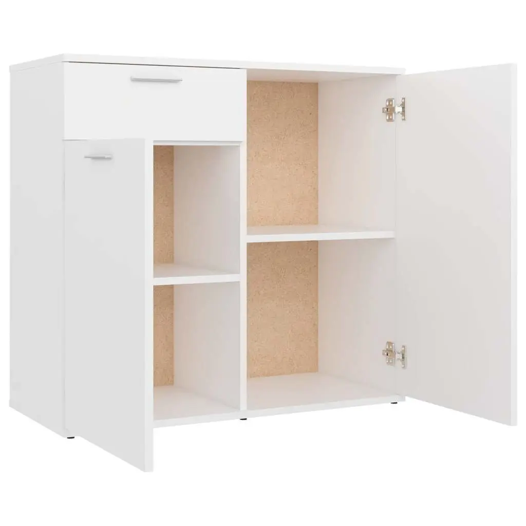 White Sideboard Storage Cabinet 80x36x75cm