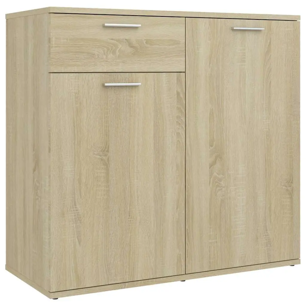 Brown Sideboard Storage Cabinet with 2 Doors and Drawer