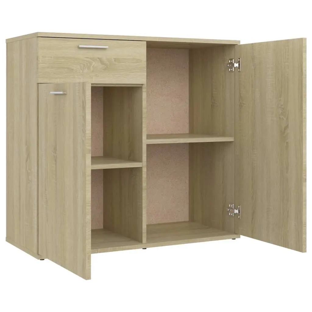 Brown Sideboard Storage Cabinet with 2 Doors and Drawer