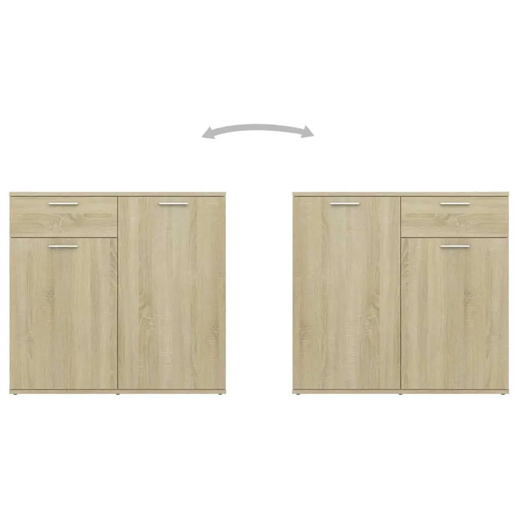 Brown Sideboard Storage Cabinet with 2 Doors and Drawer