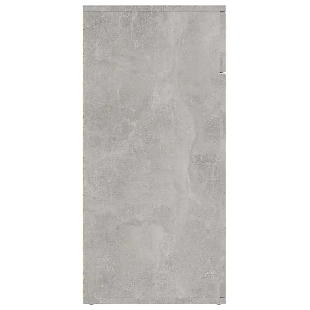 Sideboard Engineered Wood Grey 80x36x75cm 2 Doors Drawer