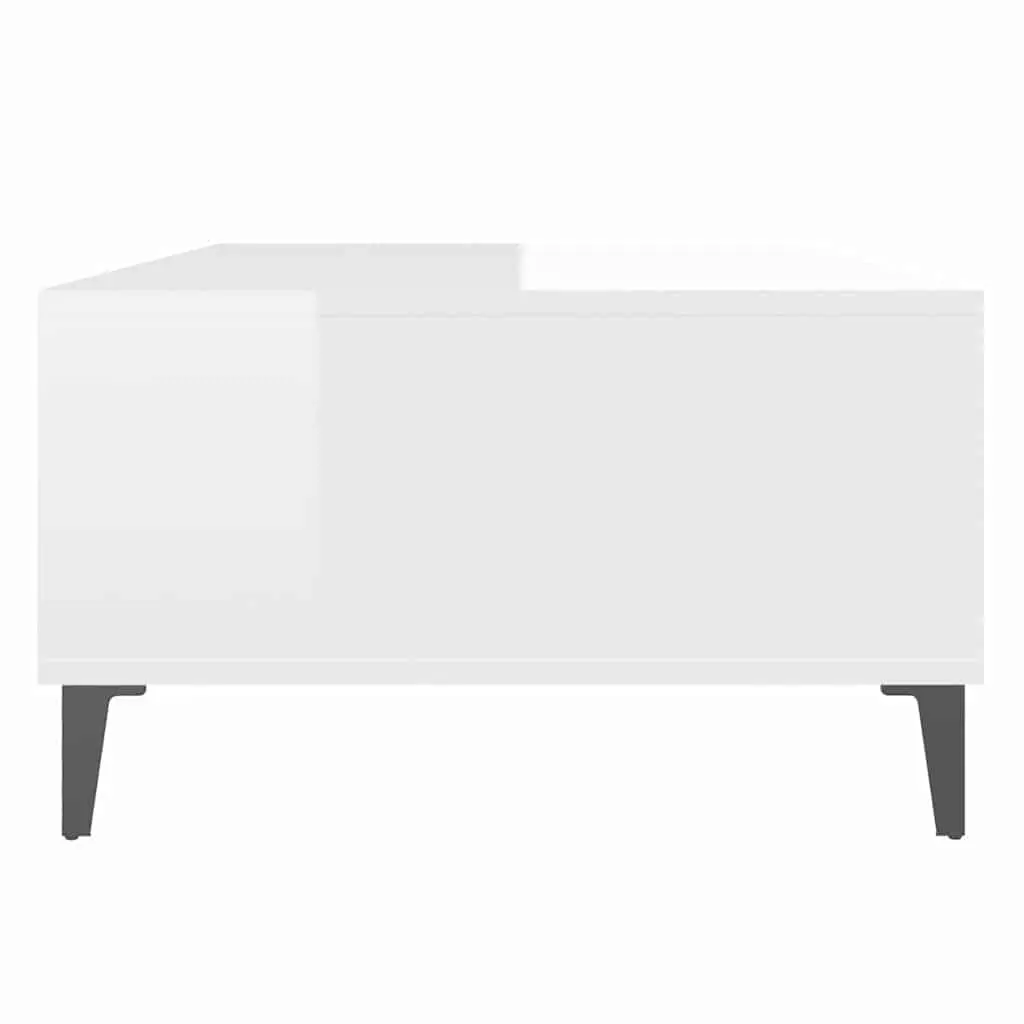White High Gloss Coffee Table with Storage