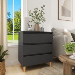Stylish Grey Scandinavian Storage Sideboard with Drawers
