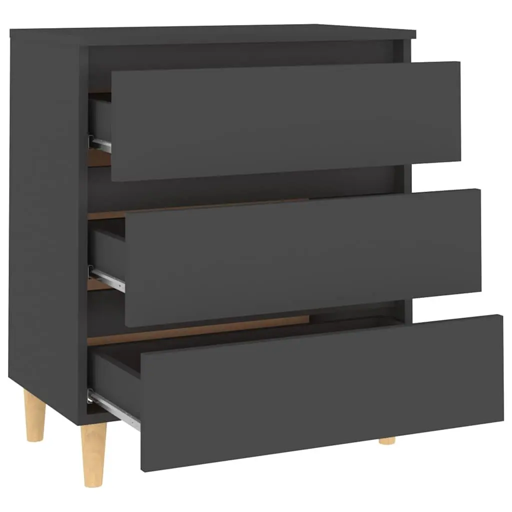 Grey Scandinavian Storage Sideboard with Drawers