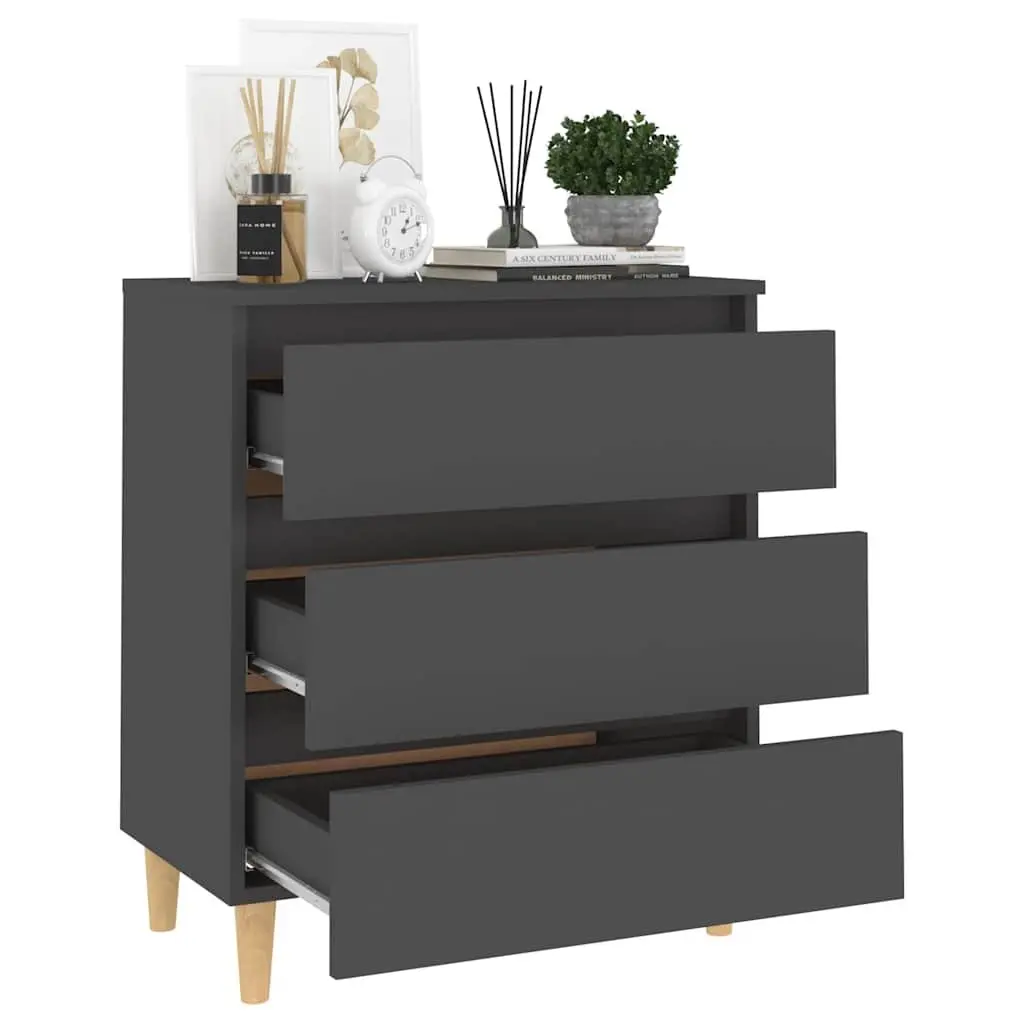 Grey Scandinavian Storage Sideboard with Drawers