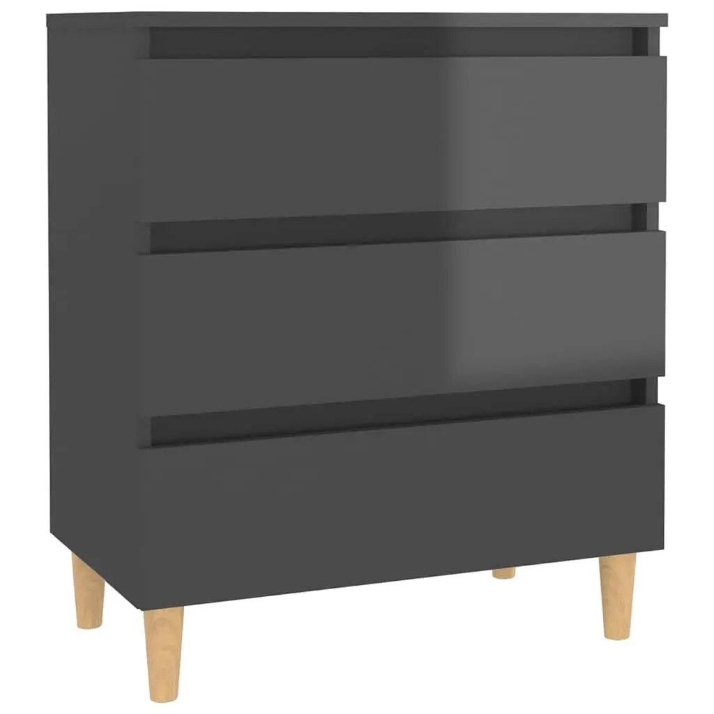 Grey Sideboard Cabinet with 3 Drawers