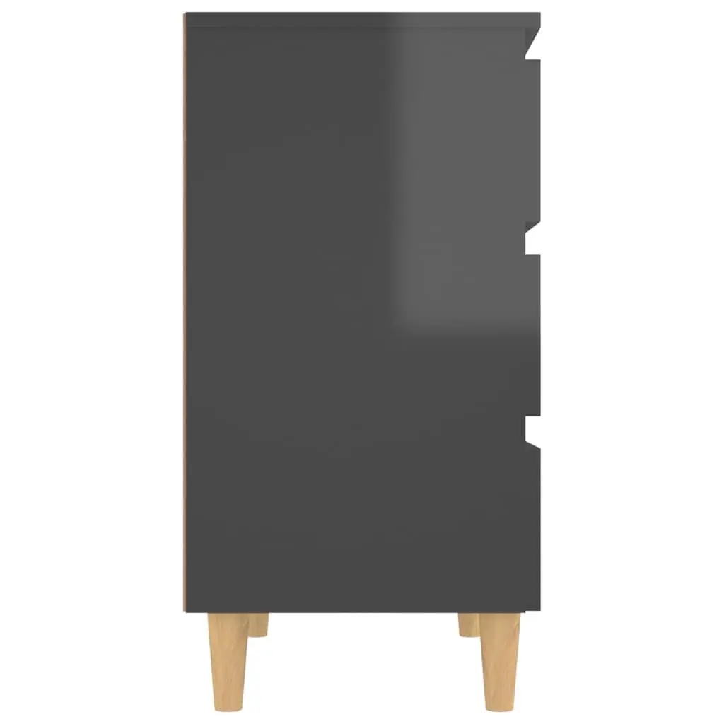 Grey Sideboard Cabinet with 3 Drawers
